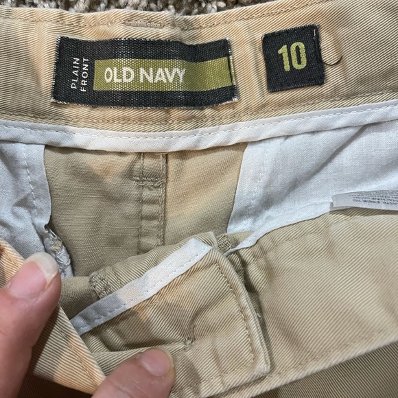 Old Navy Fall 09 Khaki/Tan Plain Front Short 100%Cotton Boy Size 10 - Picture 2 of 11